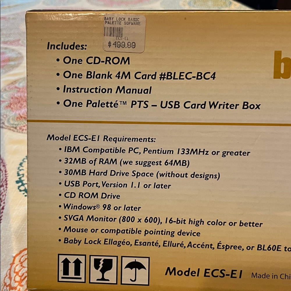 NIB Baby Lock PES Transfer System Version 1.0 Model ESC-E1 - Picture 3 of 6